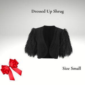 Black Fuax Fur Shrug